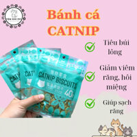Combo 20 gói Bánh Cá Biscuits Catnip Giảm Búi Lông Viêm Răng Hôi Miệng Cho Mèo 40gr