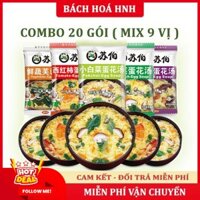 Combo 20 Gói Canh ăn liền, Canh ăn liền isoup, Canh lười ăn liền Mix nhiều vị