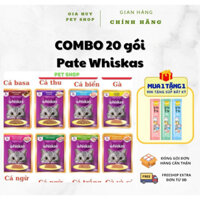 Combo 20 gói Pate whiskas Thức Ăn Dạng Sốt Cho Mèo giahuypetshop