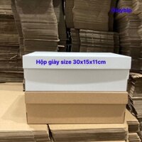 COMBO 20 Hộp carton đựng giày nắp liền SIZE 30x20x10cm