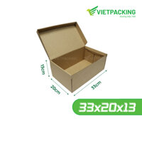 Combo 20 hộp carton đựng giày 33x20x13 cứng cáp, bền đẹp