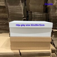 COMBO 20 Hộp carton đựng giày nắp liền SIZE 32x28x12cm