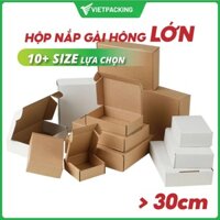 Combo 20 hộp giấy carton nắp gài lớn gói hàng, hộp quần áo thời trang đẹp, siêu to, cứng cáp
