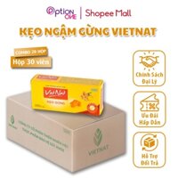 Combo 20 Hộp Kẹo Ngậm Gừng Hỗ Trợ Tiêu Hóa Giảm Cảm Cúm Vietnat - Hộp 30 Viên