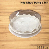 Combo 20 hộp nhựa trắng nắp trong H47 - đựng gato, bánh rau câu 3D, 4D, hộp đựng bánh bông lan