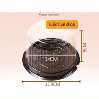 COMBO 20 HỘP TRÒN ĐỰNG BÁNH ĐẾ ĐEN A015, KÍCH THƯỚC LỌT LÒNG 14CM X 14CM X 9 CM