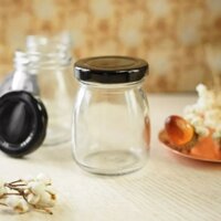 combo 20 hũ chưng yến 100ml -Thủy tinh nắp thiếc màu Đen. )