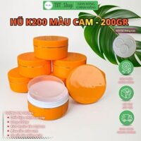 Combo 20 Hủ K200 màu cam - 200gr - kích thước 10x5cm - Có nắp lót chống tràn - Đựng kem trộn Đựng kem body