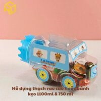 Combo 20 Hũ Nhựa Đựng Rau Câu Mẫu Xe Ô Tô Thể Tích 750ml - 1100ml | Tem Dán Sẵn - Giá Tại Xưởng