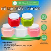 Combo 20 Hủ nhựa Lục Giác - 200gr - hủ rỗng - có nắp lót chống tràn - Đựng Kem Body hủkem củaútphượng . hudung