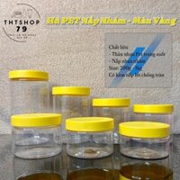 [Combo 20] Hủ PET Nắp Nhựa Nhám - Màu Vàng - size từ 200gr - 1kg - tặng nắp lót chống tràn - dùng để đựng mỹ phẩm