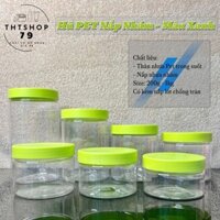 [Combo 20] Hủ PET Nắp Nhựa Nhám - Màu Xanh - size từ 200gr - 1kg - tặng nắp lót chống tràn - dùng để đựng mỹ phẩm
