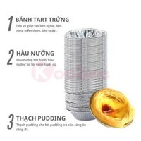 Combo 20 khuon banh tart trung, nướng hàu, làm thạch - Khuôn thiếc đồ nướng KooBee LB01 - Set 20 cái