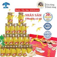 Combo 20 lọ Tổ Yến Chưng Nhân Sâm Sakanest 39% yến tươi 150ml có túi