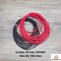 Combo 20 Mét Dây Điện Chống Cháy 20AWG Chịu Nhiệt Tốt,Tải Dòng Cao