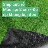 Combo 20 mét vuông thảm cỏ sân vườn sợi 2cm Đế Bạt nhựa không bụi đen