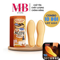 Combo 20 Miếng (10 Đôi) Lót Giày Giữ Nhiệt WECAN Công Nghệ Nhật Bản Giữ Ấm Bàn Chân, Khử Mùi Hôi, Ấm Áp Cơ Thể Mùa Đông
