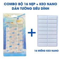 Combo 20 Nẹp Dây Điện Dán Tường Siêu Dính ,Kẹp Dây Điện Cố Định Và Giữ Dây Điện Siêu Sốc an toàn tiện lợi dễ lắp đặt - Bộ 16 Lớn  Keo Nano Siêu Dính