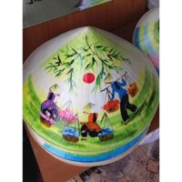 Combo 20 nón Lá vẽ size 40cm cho người lớn đội