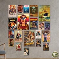 Combo 20 Poster Decal dán trang trí tường 60-70s decor phòng trang trí quán cà phê, trà sữa, tường, phòng ngủ. PT08