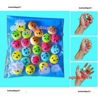 COMBO 20 squishy mặt panda màu mẽ Set 20 đồ giải trí nắn bóp tiêu khiển hình gấu panda nhiều sắc màu kích tấc 4cm xi