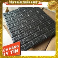 Combo 20 Tấm Xốp Dán Tường Giả Gạch 3D Dày 4mm Màu Đen 70x77cm