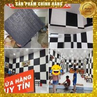 Combo 20 Tấm Xốp Dán Tường Giả Gạch 3D Dày 5mm Màu Đen 70x77cm