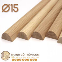 COMBO 20 Thanh Bán Nguyệt ɸ15mm 80cm-1.2m Giá XƯỞNG - Thanh gỗ thông bán nguyệt làm Decor DIY Handmade