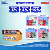 Combo 20 thanh kẹo Sô Cô la Snickers thanh 35g