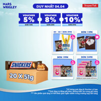 Combo 20 thanh kẹo Sô Cô la Snickers thanh 51g