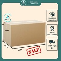 Combo 20 Thùng Carton Amico 40x30x20 3 Lớp Sóng B Một Mặt Nâu Bảo Vệ Hàng Hóa Chắc Chắn Chịu Lực Va Đập Tốt