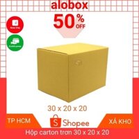 Combo 20 Thùng Carton Đóng Hàng Chuyển Nhà, Hộp Giấy Gói hàng Đựng Quần áo Kích thước 30x20x20 cm giao hỏa tốc - Alobox