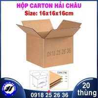 [Combo] 20 Thùng Carton 16x16x16cm, Hàng Chất Lượng, Giấy Carton 3 Lớp - Congtyinhaichau