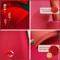 COMBO 20 tờ giấy gấp quạt trang trí , khổ 55*80cm , có nếp dập sẵn