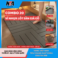 Combo 20 Vỉ Nhựa Giả Gỗ Lót Sàn Ban Công, Nhà Tắm, Sân Vườn 30x30x1.5Cm - Sàn Nhựa Ban Công