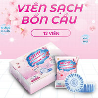 Combo 20 viên thả bồn cầu khử mùi tẩy sạch nhà vệ sinh,viên xả bỏ bồn cầu màu xanh để thơm mát,đặt toilet