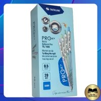 Combo 20 xanh+5 đỏ Bút bi Thiên Long TL-105 Pro 027 thân màu pastel - Nhà Sách Cái Bè