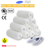 Combo 200 Đôi Bọc Giày Vải Không Dệt Phòng Sạch Chống Tĩnh Điện ESD, Bao Bọc Giày Xanh Cao Cấp - SAFEMALL