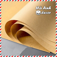 Combo 200 Tờ Giấy Xi Măng (Kraft Nhật) Gói Quà, Khổ Lớn 72x102cm và 51x72cm, Loại Cao Cấp, Dai Bền, Mịn | Hà Anh 026