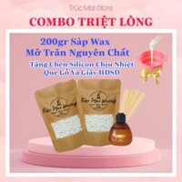 Combo 200gr Sáp Wax Và Mỡ Trăn Nguyên Chất