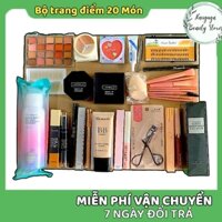 Combo 20món HN05 Make up Trang Điểm mặt có Phấn mắt, xịt khoáng, che khuyết điểm, son, phấn phủ, nhũ kim tuyến...