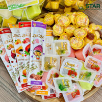 Combo 2.1Kg Mix Nhiều Vị, Thạch ZaiZai Đức Hạnh - 900g Thạch Sữa Chua + 700g Thạch Caramen + 500g Thạch Trái Cây