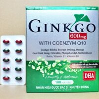 COMBO 2/3/5/10 CHÍNH HÃNG - BỔ NÃO GINKGO 600MG WITH COENZYM Q10 - USA
