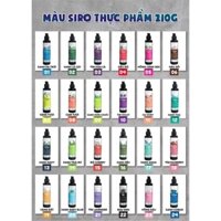 Combo 24 chai màu thực phẩm 210g (24 màu)Unicorn(tặng kèm sách)
