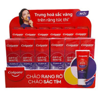 Combo 24 hộp kem đánh răng Colgate Optic White Purple  Loại bỏ vết ố vàng 100g