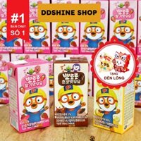 Combo 24 Hộp Sữa Nước Dinh Dưỡng Pororo Hàn Quốc Vị Chuối/ Dâu/ Socola, Sữa Tươi Pororo Hộp 190ml