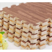Combo 24 tấm xốp vân gỗ kt 60x60cm, thảm lót dàn, thảm xốp ghép miếng sàn