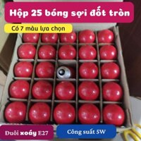 [Combo 25 bóng] đèn sợi đốt 5W Vĩ Châu có 7 màu lựa chọn