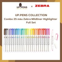 Combo 25 bút highlight hai đầu Zebra Mildliner Double-Sided Highlighter
