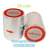 [Combo 25 cuộn] Giấy in nhiệt K58 bọc bạc Sakura